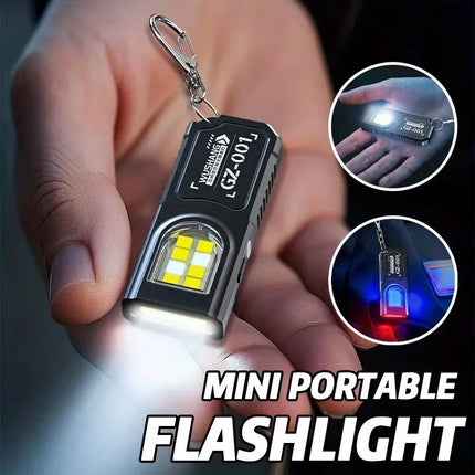 Portable Rechargeable LED Flashlight with Pen Clip Zoomable Waterproof Torch with Side Light Outdoor Camping Emergency Lantern