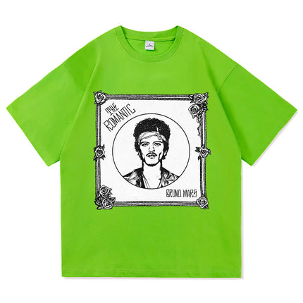 The Romantic Album T Shirt Bruno Mars The Romantic Tour 2026 Men/women Clothing Vintage Harajuku High Quality Cotton Tshirts
