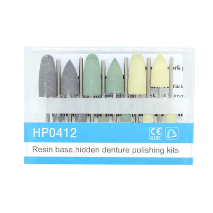 5Boxes Dental Invisible Denture Base Polishing Set HP0412 Polishing Grinding Head Grinding Head Rubber Grinding Head