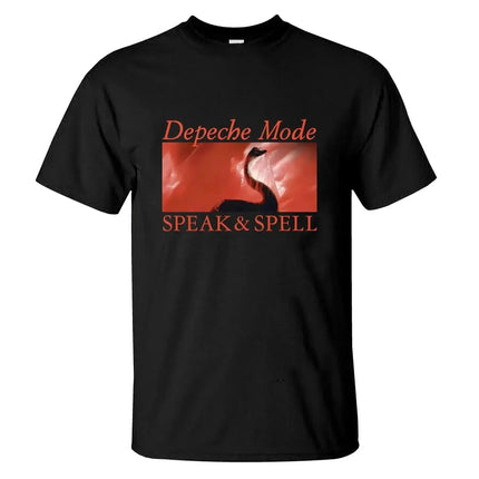 Hip Pop Amazing Rose Tops Black By Depeche Mode Print Cotton Sports T-shirt Casual Oversized Casual Graphic Streetwear Unisex