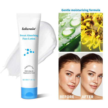 Sweat Absorbing Face Lotion Matte Finish 40ml Long Lasting Sweat Control Absorbs Excess Oil With Antioxidants Nourish Makeup Bas