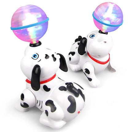 With Ball Spinning Dalmatian Toys Smart Walking Electronic Stunt Bump Go Dancing Dog Dancing Function