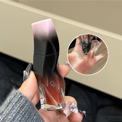 QIBEST 1PC Sexy Red Women's Lipstick Long Lasting Waterproof Liquid Lipstick Matte Lip Mud Non-Stick Cup Lip Gloss Tint Makeup