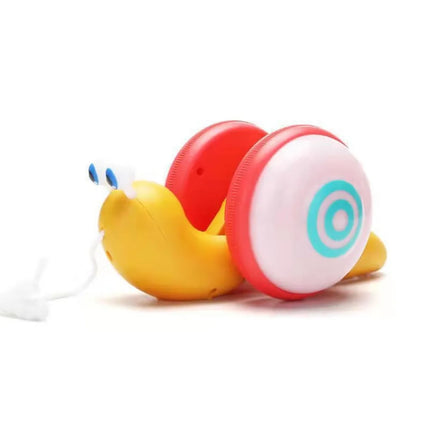 Baby Walker Pull String Snail Car Toy Learning To Walk Cartoon Pet Drag Rope Snail Interactive Glowing Pull-Along Snail Toy