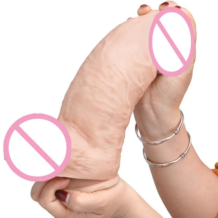 D 7.5CM SUPPER thick dildo Huge Realistic Giant Long Dildo Soft Silicone Vaginal Masturbators Penis Erotic Toy for Women - DILDO