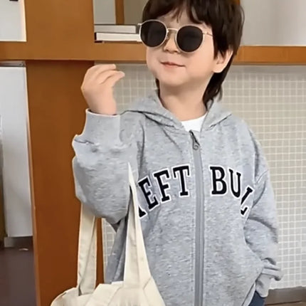 2025 Winter Thicken Warm Kids Sweatshirts Hooded Kids Coat Jacket Fashion Letter Children's Clothing for Girls Boys