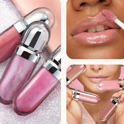 3D Hydra Lipgloss Mirror Lip Glaze Shimmer Moisturizing Pearlescent Color Liquid Lip Gloss Plump Glossy Non Stick Cup Balm