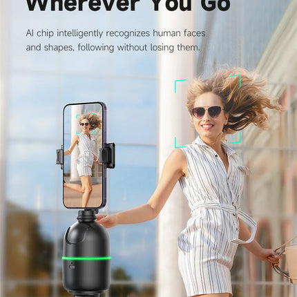 selfie stick Stabilizer 360°Auto Face Tracking AI Gimbal All-in-one Desktop Phone Holder Tripod For Smartphone Video Vlog Live