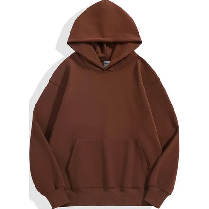 DIY Custom Your Brand LOGO 500GSM Heavy Weight New Autumn Winter Casual Thick Cotton Men's Top Solid Color Hoodies Sweatshirt