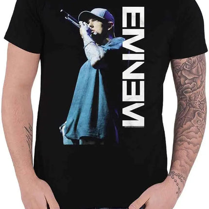 Summer Rapper Eminem Graphic Printed Tshirt Men Retro Cotton Hip-hop Fashion Casual T-shirt Women Cool Music Style Tops Clothing