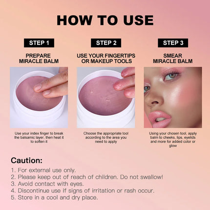 3 In 1 Solid Pearl Blush Cream Monochrome Woman Blush Paste Cheek Ulti-purpose For Eyes Lips Makeup Blush Stick Korean Cosmetics