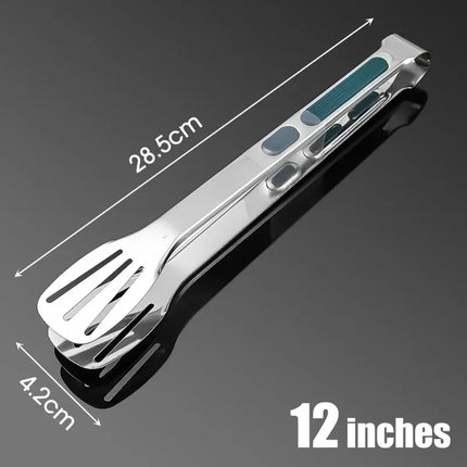 New Stainless Steel Food Tongs BBQ Meat Salad Bread Clip Barbecue Grill Buffet Clamp Non-slip Tong Cooking Tools Kitchen Gadgets