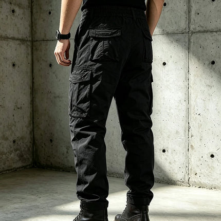 Cotton Men Cargo Pants Khaki Casual Men Tactical Joggers Cargo Multi-Pocket Fashion Black Army Light gray Trousers Work Wear