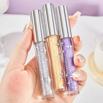 Diamond Mascara Shiny Galaxy Sequins Glitter Lash Mascara Eyelashes Waterproof Fast Dry Curling Thick Mascara Shimmer Makeup