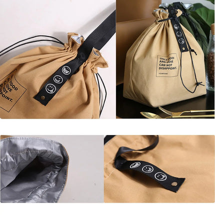 Large Insulated  Aluminum Foil Lunch Bag  Handle Bag Insulated Lunch Bag Picnic Student Bento Handbag  lunch bags for men