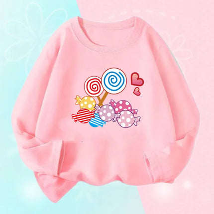 Soft Cotton Children's Cartoon T-Shirts Cute Pretty Bowknot Print Baby Long Sleeve T-Shirt For Boys Girls Tee