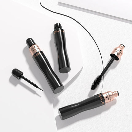 2-in-1 Double-ended Eyeliner Mascara | Matte Black Waterproof | Smudge-proof Quick-drying Ultra-fine | Volumizing Curling Y2K