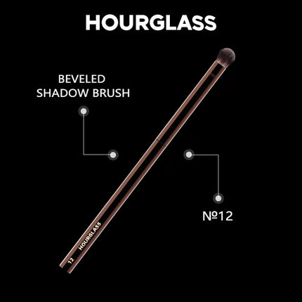 Hourglass Makeup Brush- No.12 Beveled Shadow Brush Soft and Skin-friendly Fiber Hair Fashion Design Single Eye Brush