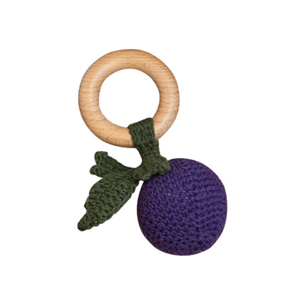 1PC Baby Fruit Crochet Rattle Toys Wooden Bracelet Lemon Cherry Design Rattles Music Toy for Toddlers Teether Toys Newborn Gifts