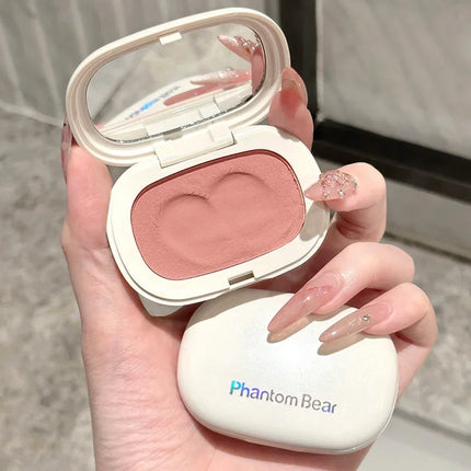Single Color Blush Silky Texture High Color Rendering No Powder Feeling Low Saturation Long-lasting Natural Matte Blush