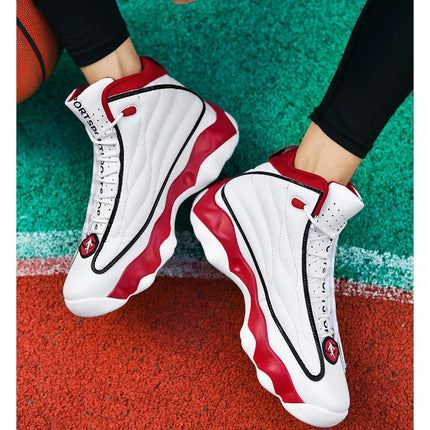 Hot Sale Basketball Shoes Men Women High Top Leather Outdoor Sport Shoe Unisex Anti-Slippery Basketball Boots Couples Sneakers