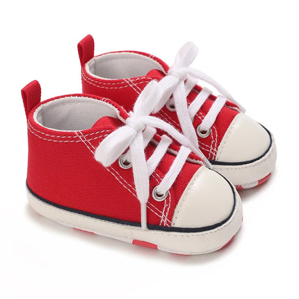 Baby Canvas Classic Sports Shoes Newborn Boys and Girls Printed Star First Walkers Shoes Infant Anti slip Baby Shoes
