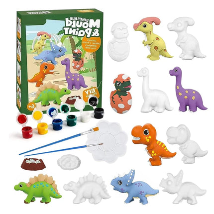 Arts and Crafts Set Painting Kit Unpainted DIY Dinosaur Space Projects Creative Blank Model Toys Graffiti Montessori Educational