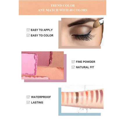 40/80 Color Eyeshadow Palette Cosmetic Makeup Eye Shadow Earth Colors Matte Pigment Palette Anniversary Birthday Best Gift for H