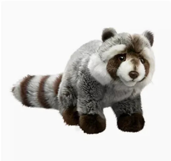 Hight Quality Raccoon  Anime Cute  Simulation Plush Toys Lifelike Animals Stuffed Doll Kawai Toy Gifts Kids Gift