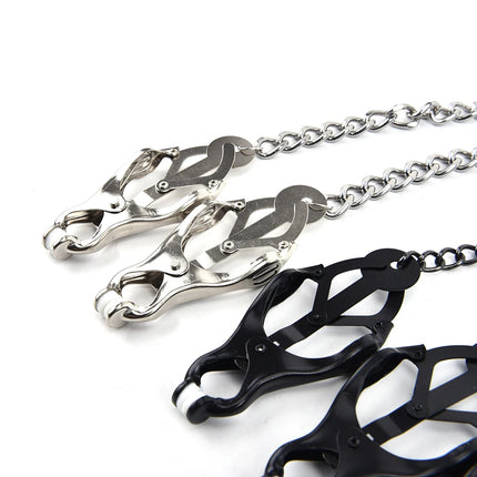 Metal Stimulator Breast Nipple Stainless Steel Clamps With Chain Clips Female Men Nipple Rings Exotic Accessories