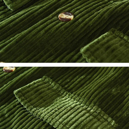 New Fashionable Corduroy Long Sleeve Men's Shirt Casual Loose-Fit Top Jacket High Quality Amazon Autumn/Winter Collection