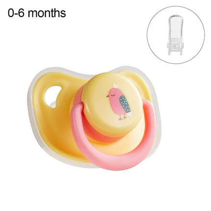 Silicone Baby Pacifier Baby Bites and Chewable Products Comfortable Nipple Appearance for Newborns Flat Pacifier Care Tools