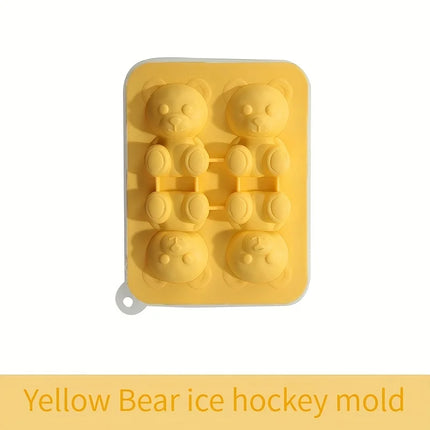 1pc Cute Teddy Bear Ice Cube Tray Flexible Food Grade Silicone Ice Cube Mold Ice Trays For Freezer