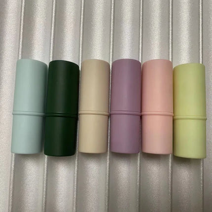 Wholesale 6g Cylinder Solid Deodorants Tube Green/Pink/Purple Lip Balm Container Empty Lipstick Bottle Cleansing Mask Stick