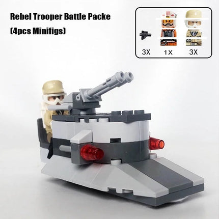 New Dropship Swamp Speeder Soldier Clone Walker Battles Army Packe Building Blocks Toys