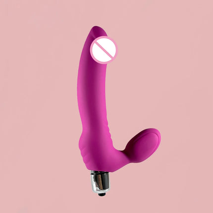 Mini Strapless Strap-On Vibrator by Dream Vibe LR44X3 Batteries 10 Strong Vibrations Harnessless Double-ended Dildo Sex Toy