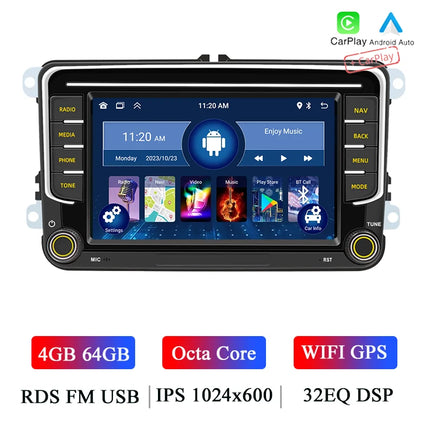 BQCC 7" Android 13 Octa Core Car Player Mirrorlink Carplay WIFI GPS For Volkswagen VW CC Passat B7 Polo Golf 5 6 Jetta mk5 mk6