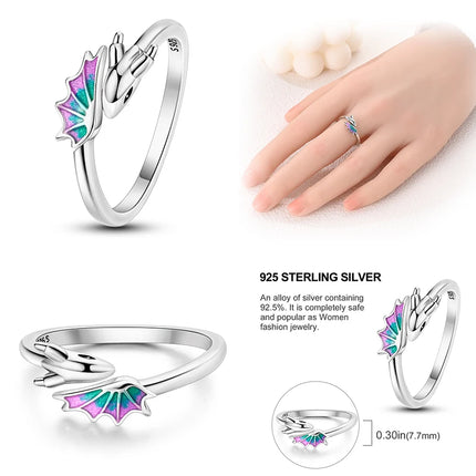 Fashion Original Luminous Firefly Rings 100% 925 Silver Eternal Heart-Shaped Zircon Rings Fine Wedding Engagement Jewelry Gifts