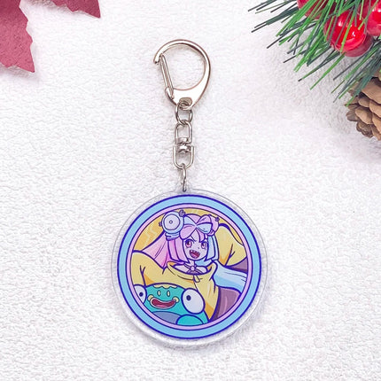Pokémon Pikachu Gengar Bulbasaur Squirtle Car Keychain Accessories Acrylic Charms Pendant For Bag Key Holder Backpack Decoration