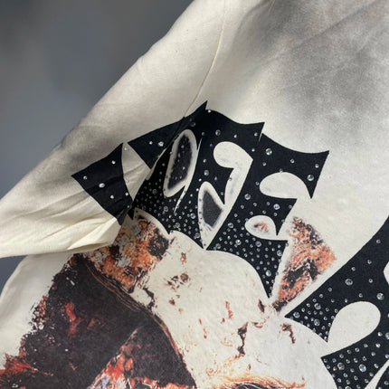 New fashion brand LIFE HUSTLERS Y2K hot stamping hole Men Women T-shirt Streetwear 100% Cotton Loose Round Neck Top Tees