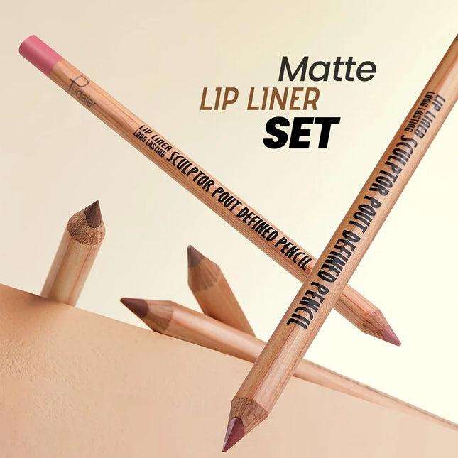 Multi-Color Matte Lip Liner Stick Non-Drying Smooth Lip Pencil for Lip Contour & Color