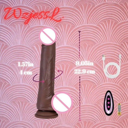 Realistic Soft Silicone Dildo with Suction Cup Vibration Heating For Women Masturbation G-spot Adult Sex Toys Anal Stimulation