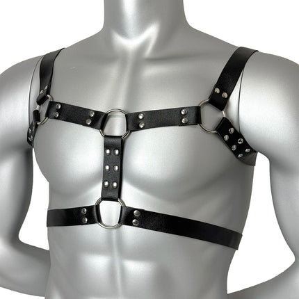 Fashion Men Leather Chest Harness Lingerie Adjustable Leather Body Bondage Strap Punk Club Costume Clothing Accessories