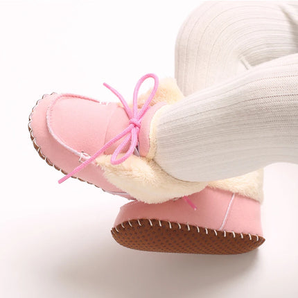 0-18M  Boots For Newborn Baby Girl Snow Boots Winter Thermal Shoes Plush Ankle Boots Winter Baby Boys And Girls Thermal Shoes