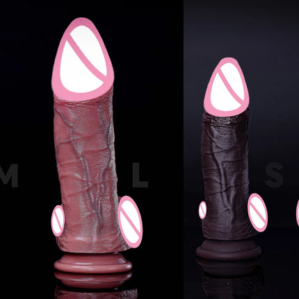 Fat Realistic Dildo Big Real Skin Silicone Huge Thick Dildo Giant Anal Soft Dildos with Suction Cup for Women Men G-spot Sex Toy