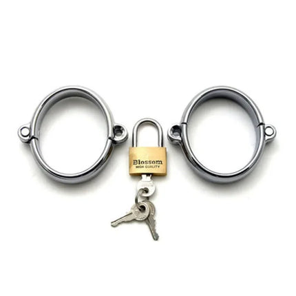Stainless Steel Leg Irons Bondage Anklet Slave Ankle Cuffs Shackle Fetter Chain for Sex Restraint Adult Sex Game Toys for Couple