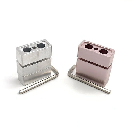 2 Holes 11.1mm Bevel Circle DIY Lipstick Aluminum Mold Lip Rouge Balm Lipbalm Makeup Making Tool Fill Mould Only Square Hole