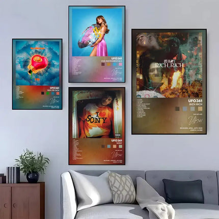 Famous Rapper U-UFO361 Poster Modern Minimalist Wall Art Prints for Bedroom Living Room Home Decor Interior Gift