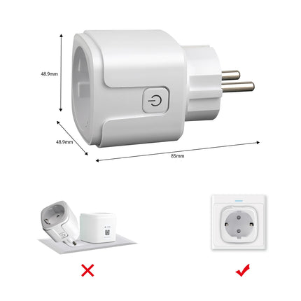 Matter Smart Home Plug Outlet Switch Relay Breaker Timer Voice Control APP Work With Alexa/Google Home/Smartthings/Home-Kit Siri