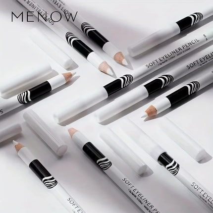 Wooden Rod White Inner Eyeliner Pen Eyelid Under Crease Pen Matte White Pen Beauty Eyeliner Easy Coloring